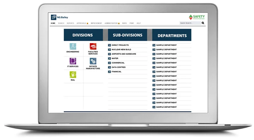 NG Bailey bespoke QMS interface