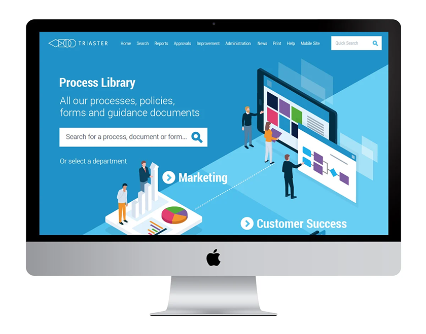 Set of reusable Triaster QMS design themes