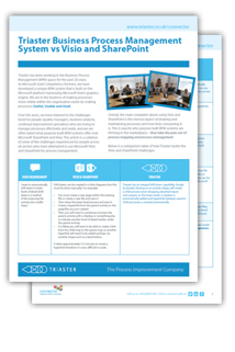 A comparison of Triaster and Visio and SharePoint