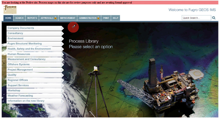 new process library with high res photos in the background with a red error message at the top