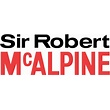 Sir Robert written in red above McAlpine written in black on a white background