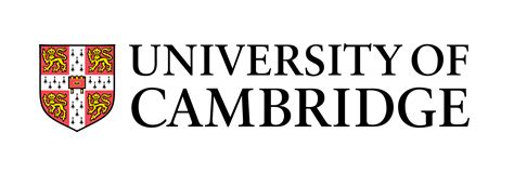 a coat of arms next to University of Cambridge written in black