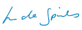 Linda Spinks' signature in blue 