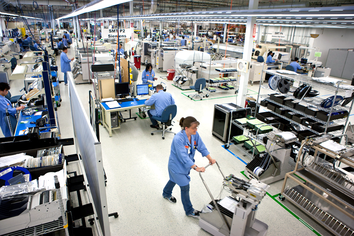 the Siemens factory floor 