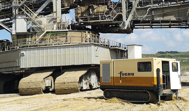 fugro's machinery in the desert